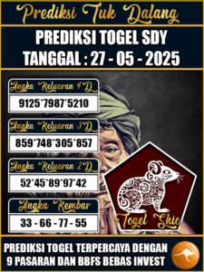 Prediksi Togel Pasaran SYDNEY Hari ini – Selasa 27 Mei 2025