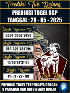 Prediksi Togel Pasaran SINGAPORE Hari ini – Rabu 28 Mei 2025