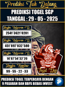 Prediksi Togel Pasaran SINGAPORE Hari ini – Kamis 29 Mei 2025