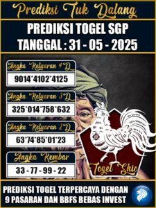 Prediksi Togel Pasaran SINGAPORE Hari ini – Sabtu 31 Mei 2025