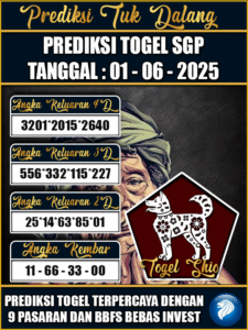 Prediksi Togel Pasaran SINGAPORE Hari ini – Minggu 01 Juni 2025