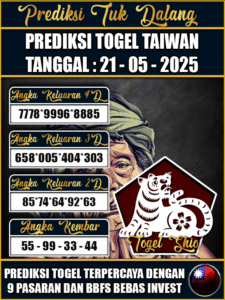 Prediksi Togel Pasaran TAIWAN Hari ini – Rabu 21 Mei 2025