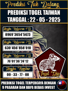 Prediksi Togel Pasaran TAIWAN Hari ini – Kamis 22 Mei 2025