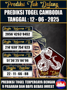 Prediksi Togel Pasaran CAMBODIA Hari ini – Kamis 12 Juni 2025