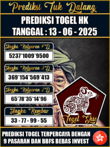 Prediksi Togel Pasaran HONGKONG Hari ini – Jumat 13 Juni 2025