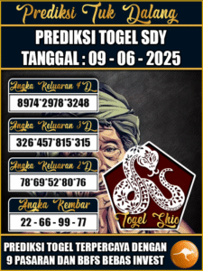 Prediksi Togel Pasaran SYDNEY Hari ini – Senin 09 Juni 2025
