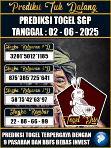 Prediksi Togel Pasaran SINGAPORE Hari ini – Senin 02 Juni 2025