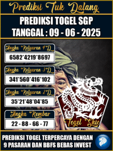 Prediksi Togel Pasaran SINGAPORE Hari ini – Senin 09 Juni 2025