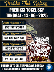 Prediksi Togel Pasaran SINGAPORE Hari ini – Sabtu 14 Juni 2025