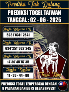 Prediksi Togel Pasaran TAIWAN Hari ini – Senin 02 Juni 2025