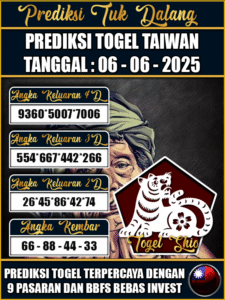 Prediksi Togel Pasaran TAIWAN Hari ini – Jumat 06 Juni 2025